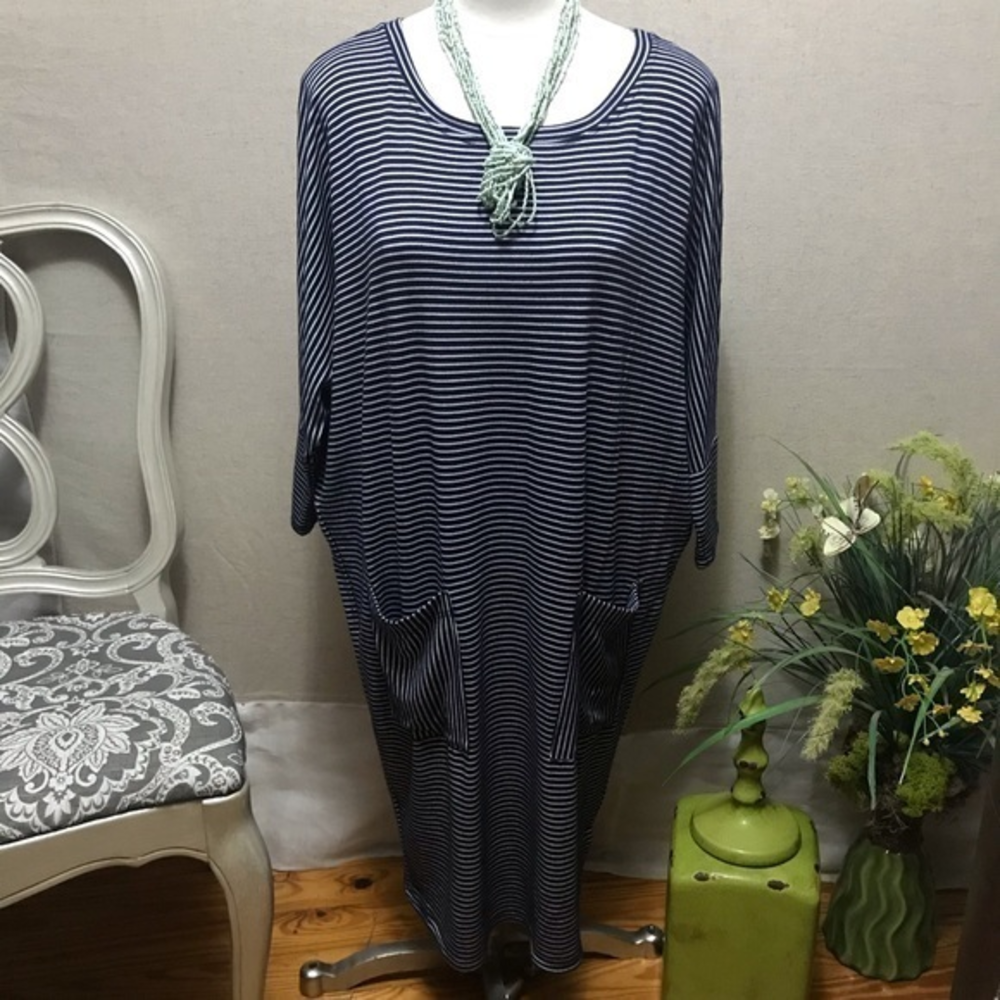 Bobeau 3/4 Sleeve‎ Mini Dress L